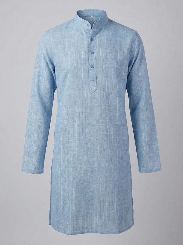 Trending Handwoven Khadi Stripe Kurta – Modern Ethnic Statement
