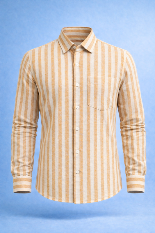 Heritage Handwoven Khadi Shirt | Minimal Luxury | All-Season Comfort |